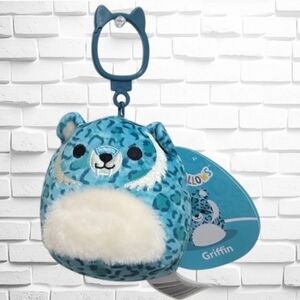 Squishmallows Bag Clip Griffin A Tropical Blue Tiger